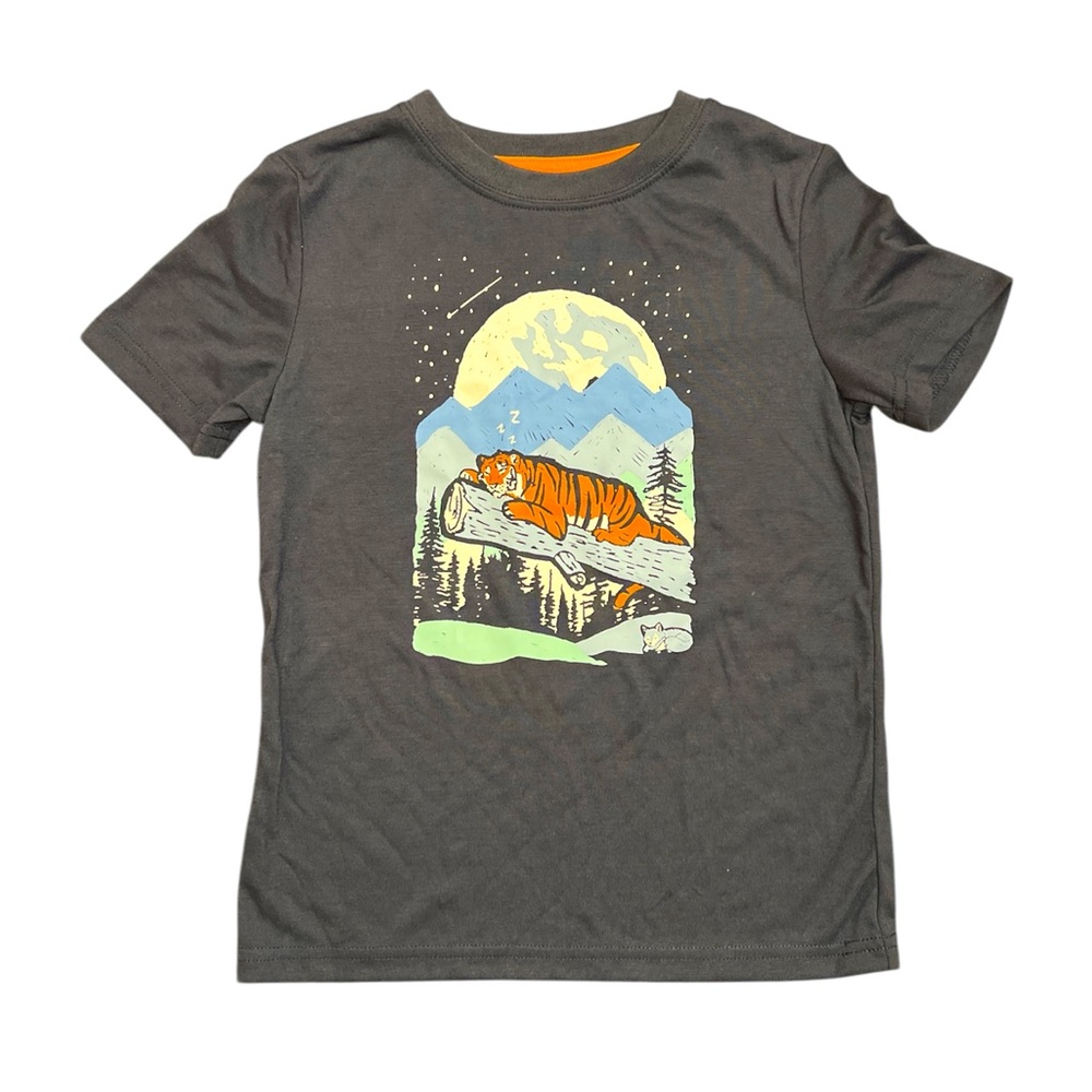 Boys Tiger Wilderness pajama shirt top